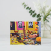Tag der toten Ofrenda-Anzeige Postkarte (Stehend Vorderseite)