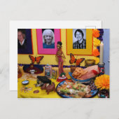 Tag der toten Ofrenda-Anzeige Postkarte (Vorne/Hinten)