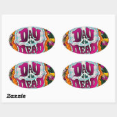 Tag der Toten Ovaler Aufkleber (Blatt)