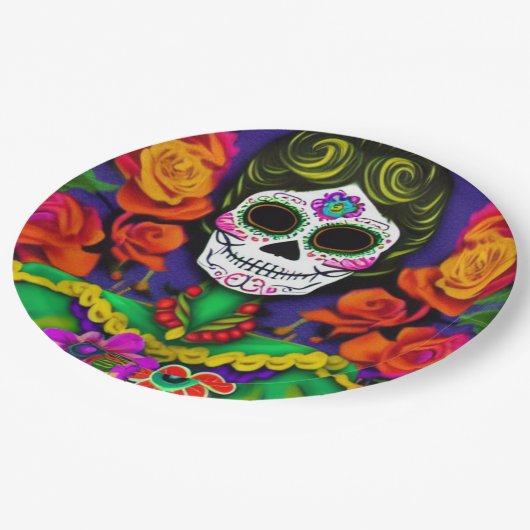 Tag der Toten Pappteller (Schrägansicht)