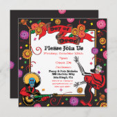 Tag der Toten Party Einladung (Vorne/Hinten)