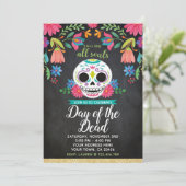 Tag der Toten Party Einladung (Stehend Vorderseite)