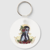 Tag der toten Pfauenkunst von Renee Lavoie Schlüsselanhänger (Vorderseite)