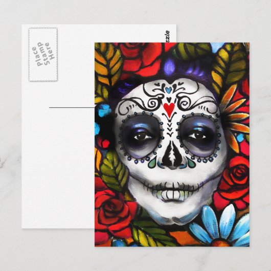 Tag der Toten Postkarte (Vorne/Hinten)