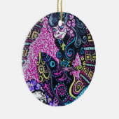 Tag der toten Retro Meerjungfrau Keramikornament (Rechts)