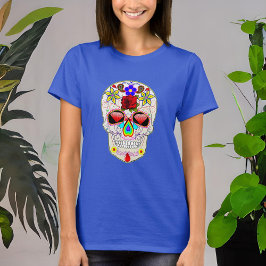 Tag der Toten Rose Schädel T-Shirt