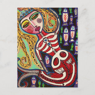 Tag der toten roten Skeletthelferin Postkarte