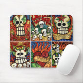 Tag der toten Schädel/des lodernden Herzens Mousepad (Mit Mouse)