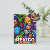 Tag der Toten Schädel Postkarte (Stehend Vorderseite)