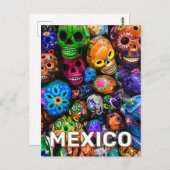 Tag der Toten Schädel Postkarte (Vorne/Hinten)