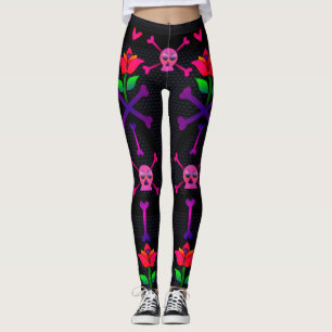 Tag der toten Schädel-und Knochen-Leggings Leggings