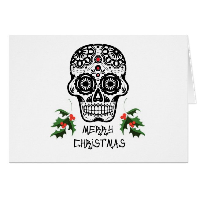 Tag der toten Schädel-Weihnachtskarten (Vorderseite (Horizontal))