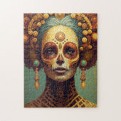 Tag der Toten Schädelfrau Puzzle (Vertikal)