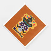 Tag der Toten Schädelhutten Blume Kinder Serviette (Ecke)