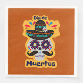 Tag der Toten Schädelhutten Blume Kinder Serviette (Vorderseite)