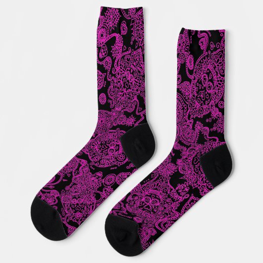Tag der toten Schädelsäcke Socken (Linkes Detail)