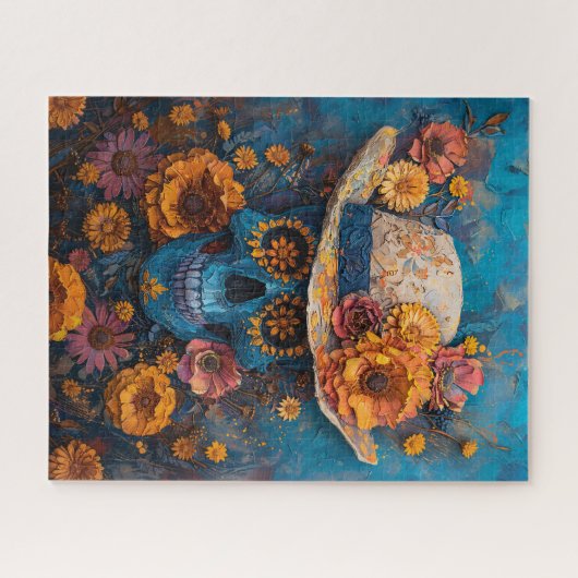 Tag der Toten Schädelschwanze Puzzle (Horizontal)