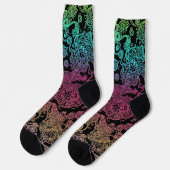 Tag der toten Schädelsocken Gemustert Socken (Linkes Detail)