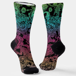 Tag der toten Schädelsocken Gemustert Socken