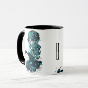 Tag der Toten Schönes Zucker-Schädel-Makeup Mädche Tasse