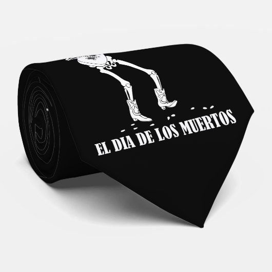 Tag der toten Skeleton Krawatte (Gerollt)