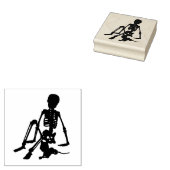 Tag der toten Skelettkatzenjunge Silhouette Gummistempel (Stempel)