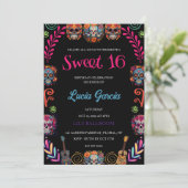 Tag der Toten Süße 16 Einladung (Stehend Vorderseite)