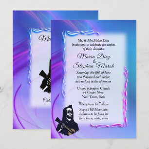 Tag der toten Ultraviolett-Hochzeitseinladungen Einladung