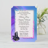 Tag der toten Ultravioletthochzeit Einladung (Stehend Vorderseite)