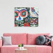 Tag der Toten und Schwarzen Katze Leinwanddruck (Insitu (Wohnzimmer))