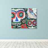 Tag der Toten und Schwarzen Katze Leinwanddruck (Insitu (Holzboden))