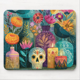 Tag der Toten Zucker-Schädel-Ofrenda-Altar Mousepad