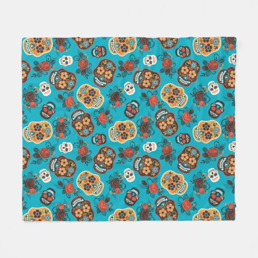 Tag der toten Zuckerrüben, aquamarin Fleecedecke (Vorderseite (Horizontal))