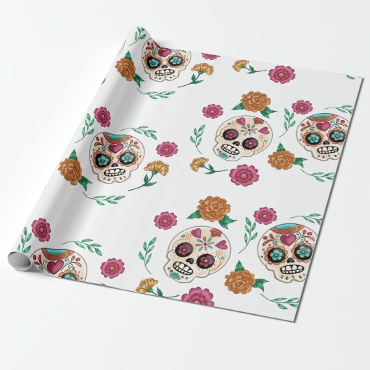 Tag der toten Zuckerrüben und Blume Geschenkpapier (Ungerollt)