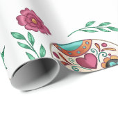 Tag der toten Zuckerrüben und Blume Geschenkpapier (Rolleneckpunkt)