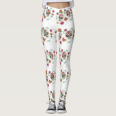 Tag der toten Zuckerrüben und Blume Leggings (Vorderseite)