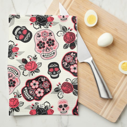 Tag der toten Zuckerrüben, weiß Geschirrtuch (Viertel Falte)