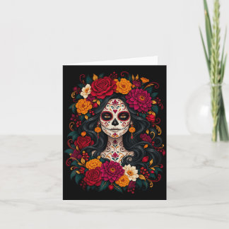 Tag der Toten Zuckerschädel Catrina Toter Tag Karte