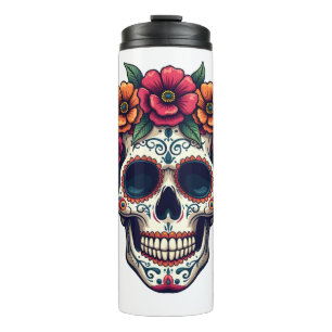 Tag der Toten Zuckerschädel � Dia de los Muertos S Thermosbecher