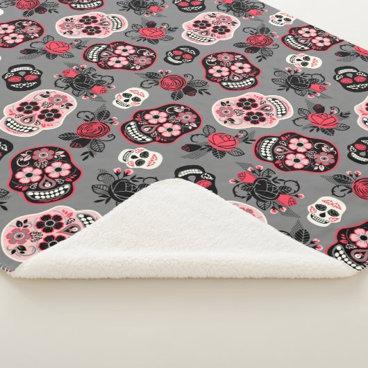Tag der toten Zuckerschädel, grau Sherpadecke (3/4)