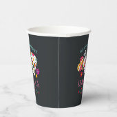 Tag der toten Zuckerschädel Personalisiert Geburts Pappbecher (Rechts)