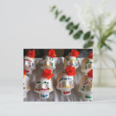 Tag der toten Zuckerschädel Postkarte (Stehend Vorderseite)
