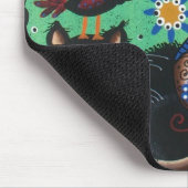 Tag der Toten, Zuckerschädel, schwarze Katze, Mousepad (Ecke)