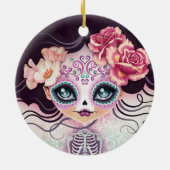 Tag der toten Zuckerschädel-Verzierung Keramik Ornament (Hinten)