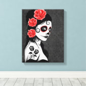 Tag der Toten Zuckerschlucht - Grau Leinwanddruck (Insitu (Holzboden))