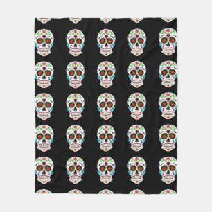 TAG DER TOTEN ZUCKERSKULL FLEECEDECKE