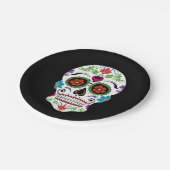 TAG DER TOTEN ZUCKERSKULL PAPPTELLER (Schrägansicht)