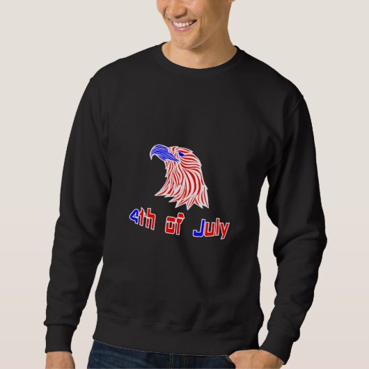 Tag der Unabhängigkeit 4. Juli Adler Sweatshirt (Vorderseite)