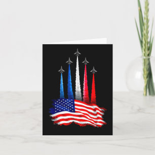Tag der Unabhängigkeit Amerikanische Flagge Jet Fl Karte