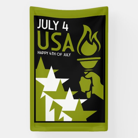 Tag der Unabhängigkeit Amerikas Banner (Vertikal)